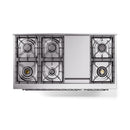 ILVE Nostalgie II Noblesse 48-Inch Dual Fuel Freestanding Range in Stainless Steel with Chrome Trim (UN48FNMPSSCLP)