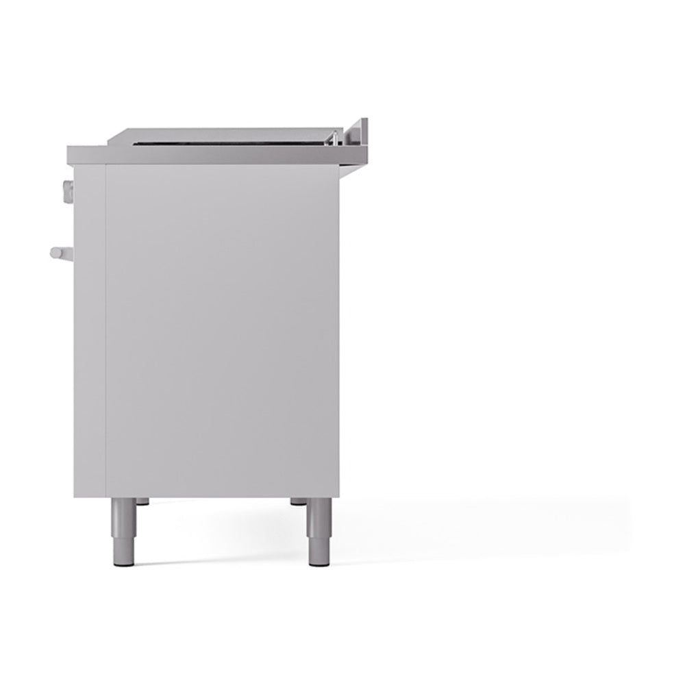 White range rear-side view with vented top panel and adjustable feet