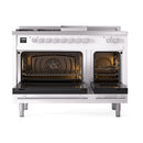 ILVE Professional Plus II 48-inch Propane Gas Dual Fuel Range with 5 Burners, Griddle, & French Top with Triple Glass Door Oven in RAL (UP48FSWMPRALP)
