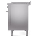 ILVE Professional Plus II 48-inch Dual Fuel Range with 5 Burners, Griddle, & French Top with Triple Glass Door Oven in Stainless Steel (UP48FSWMPSS)