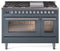 ILVE 48-Inch Professional Plus II Freestanding Dual Fuel Range with 8 Sealed Burner in Blue Grey (UP48FWMPBG)