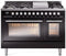 ILVE 48-Inch Professional Plus II Freestanding Natural Gas Dual Fuel Range with 8 Sealed Burner in Glossy Black (UP48FWMPBK)