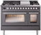 ILVE 48-Inch Professional Plus II Freestanding Dual Fuel Range with 8 Sealed Burner in Matte Graphite (UP48FWMPMG)