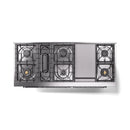 ILVE 60-Inch Nostalgie II Propane Gas Dual Fuel Range with 9 Burners, Griddle and Triple Glass Door Oven in Glossy Black with Chrome Trim (UP60FNMPBKCLP)