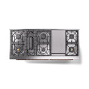 ILVE 60-Inch Nostalgie II Propane Gas Dual Fuel Range with 9 Burners, Griddle and Triple Glass Door Oven in Glossy Black with Copper Trim (UP60FNMPBKPLP)