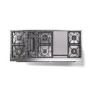 ILVE 60-Inch Nostalgie II Propane Gas Dual Fuel Range with 9 Burners, Griddle and Triple Glass Door Oven in Burgundy with Chrome Trim (UP60FNMPBUCLP)