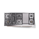 ILVE 60-Inch Nostalgie II Noblesse Natural Gas Dual Fuel Range   in White with Copper Trim (UN60FNMPWHP)
