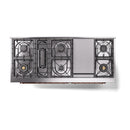 ILVE 60-Inch Nostalgie II Propane Gas Dual Fuel Range with 9 Burners, Griddle and Solid Door Oven in Glossy Black with Copper Trim (UP60FQNMPBKPLP)