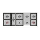 ILVE 60-Inch Nostalgie II Dual Fuel Range with 9 Burners, Griddle, and Solid Door Oven in Custom RAL in Brass Trim (UP60FQNMPRAG)