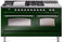 ILVE Nostalgie II 60-Inch Dual Fuel Freestanding Range in Emerald Green with Chrome Trim (UP60FSNMPEGC)