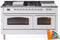 ILVE Nostalgie II 60-Inch Dual Fuel Freestanding Range in Custom RAL with Chrome Trim (UP60FSNMPRAC)