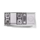 ILVE 60-Inch Nostalgie II Noblesse Natural Gas Dual Fuel Range with 7 Sealed Burners, Griddle, French Top and Triple Glass Door Oven in Burgundy with Chrome Trim (UN60FSNMPBUC)