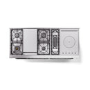 ILVE 60-Inch Nostalgie II Noblesse Natural Gas Dual Fuel Range with 7 Sealed Burners, Griddle, French Top, and Triple Glass Door Oven in Matte Graphite with Chrome Trim (UN60FSNMPMGC)