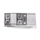 ILVE 60-Inch Nostalgie II Noblesse Natural Gas Dual Fuel Range with 7 Sealed Burners, Griddle, French Top, and Triple Glass Door Oven in White with Chrome Trim (UN60FSNMPWHC)