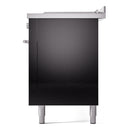 ILVE Professional Plus II 60-Inch Propane Gas Dual Fuel Range with 7 Burners, Griddle, & French Top with Solid Door Oven in Glossy Black (UP60FSQMPBKLP)