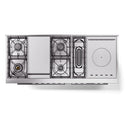 ILVE Professional Plus II 60-Inch Natural Gas Dual Fuel Range with 7 Burners, Griddle, & French Top with Solid Door Oven in Matte Graphite (UP60FSQMPMG)