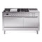 ILVE Professional Plus II 60-Inch Natural Gas Dual Fuel Range with 7 Burners, Griddle, & French Top with Solid Door Oven in Stainless Steel (UP60FSQMPSS)