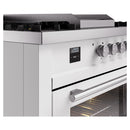 ILVE Professional Plus II 60-Inch Propane Gas Dual Fuel Range with 7 Burners, Griddle, & French Top with Solid Door Oven in White (UP60FSQMPWHLP)