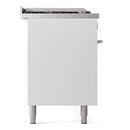 ILVE Professional Plus II 60-Inch Propane Gas Dual Fuel Range with 7 Burners, Griddle, & French Top with Solid Door Oven in White (UP60FSQMPWHLP)