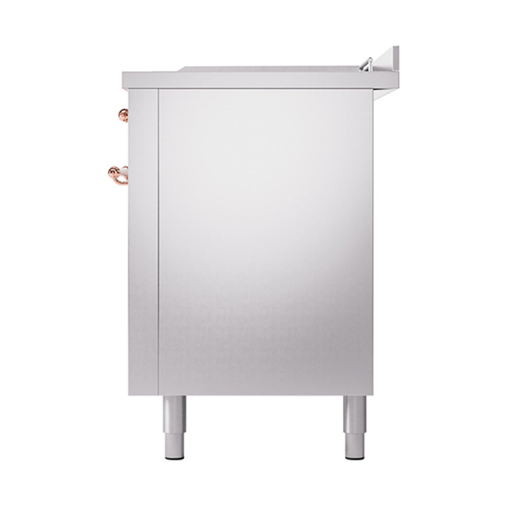 Stainless solid door oven exterior front panel with copper connections and adjustable feet