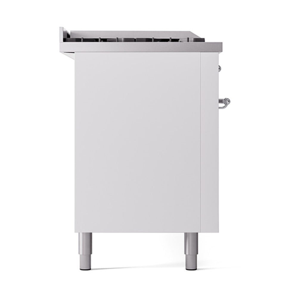 White range side panel with chrome handle and leveling legs