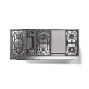 ILVE 60-inch Professional Plus II Natural Gas Dual Fuel Range with 9 Burners, Griddle, and Triple Glass Door Oven in Matte Graphite (UP60FWMPMG)