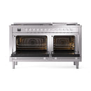 ILVE 60-inch Professional Plus II Propane Gas Dual Fuel Range with 9 Burners, Griddle, and Triple Glass Door Oven in Stainless Steel (UP60FWMPSSLP)