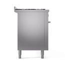 ILVE 60-inch Professional Plus II Propane Gas Dual Fuel Range with 9 Burners, Griddle, and Triple Glass Door Oven in Stainless Steel (UP60FWMPSSLP)