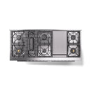 ILVE 60-inch Professional Plus II Propane Gas Dual Fuel Range with 9 Burners, Griddle, and Triple Glass Door Oven in Stainless Steel (UP60FWMPSSLP)