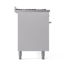 ILVE 60-inch Professional Plus II Propane Gas Dual Fuel Range with 9 Burners, Griddle, and Triple Glass Door Oven in White (UP60FWMPWHLP)