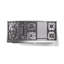 ILVE 60-inch Professional Plus II Propane Gas Dual Fuel Range with 9 Burners, Griddle, and Triple Glass Door Oven in White (UP60FWMPWHLP)
