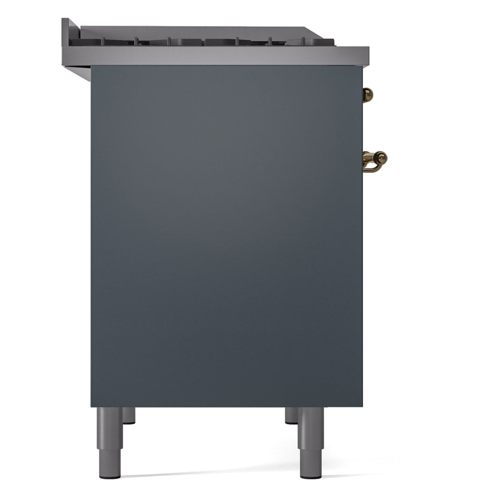 ILVE Nostalgie II 40-Inch Dual Fuel Freestanding Range in Blue Grey wi