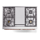 ILVE Nostalgie II 40-Inch Freestanding Natural Gas Dual Fuel Range in Blue Grey with Copper Trim (UPD40FNMPBGP)