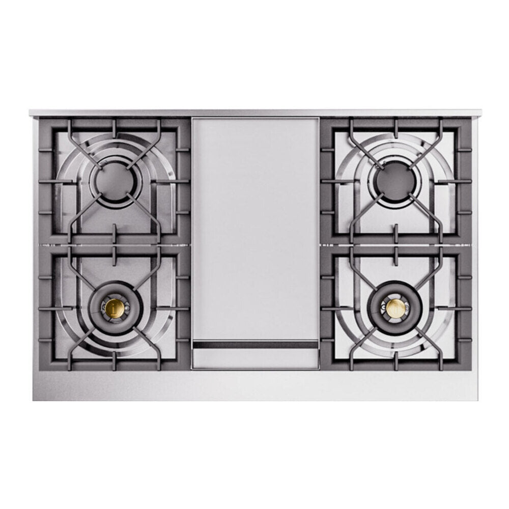 ILVE Nostalgie II 40-Inch Freestanding Propane Gas Dual Fuel Range in Mediterranean Mint with Copper Trim (UPD40FNMPMMPLP)