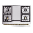 ILVE Nostalgie II 40-Inch Freestanding Natural Gas Dual Fuel Range in Custom RAL with Brass Trim (UPD40FNMPRAG)