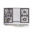 ILVE 40-Inch Nostalgie II Noblesse Propane Gas Dual Fuel Range with Triple Glass Door Oven in Emerald Green with Bronze Trim (UND40FNMPEGBLP)