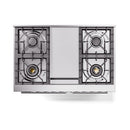 ILVE 40-inch Professional Plus II Natural Gas Dual Fuel Range with Solid Door Oven in Matte Graphite (UPD40FQMPMG)