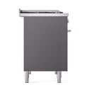 ILVE 40-inch Professional Plus II Propane Gas Dual Fuel Range with Solid Door Oven in Matte Graphite (UPD40FQMPMGLP)