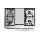 ILVE 40-inch Professional Plus II Propane Gas Dual Fuel Range with Solid Door Oven in Stainless Steel (UPD40FQMPSSLP)
