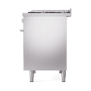 ILVE 40-inch Professional Plus II Propane Gas Dual Fuel Range with Solid Door Oven in Stainless Steel (UPD40FQMPSSLP)