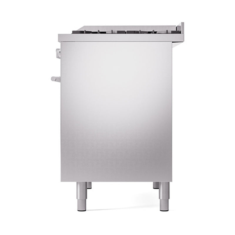 ILVE 40-inch Professional Plus II Dual Fuel Range with Solid Door Oven in Stainless Steel (UPD40FQMPSS)