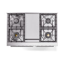 ILVE 40-inch Professional Plus II Dual Fuel Range with Solid Door Oven in White (UPD40FQMPWH)