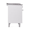 ILVE 40-inch Professional Plus II Propane Gas Dual Fuel Range with Solid Door Oven in White (UPD40FQMPWHLP)
