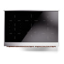 ILVE Nostalgie II 40-Inch Freestanding Electric Induction Range in Blue Grey with Copper Trim (UPDI406NMPBGP)