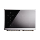 ILVE 40-Inch Nostalgie II Noblesse Induction Range with Triple Glass Door in White with Bronze Trim (UNDI406NMPWHB)