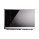 ILVE 40-Inch Nostalgie II Noblesse Induction Range with Triple Glass Door in White with Chrome Trim (UNDI406NMPWHC)