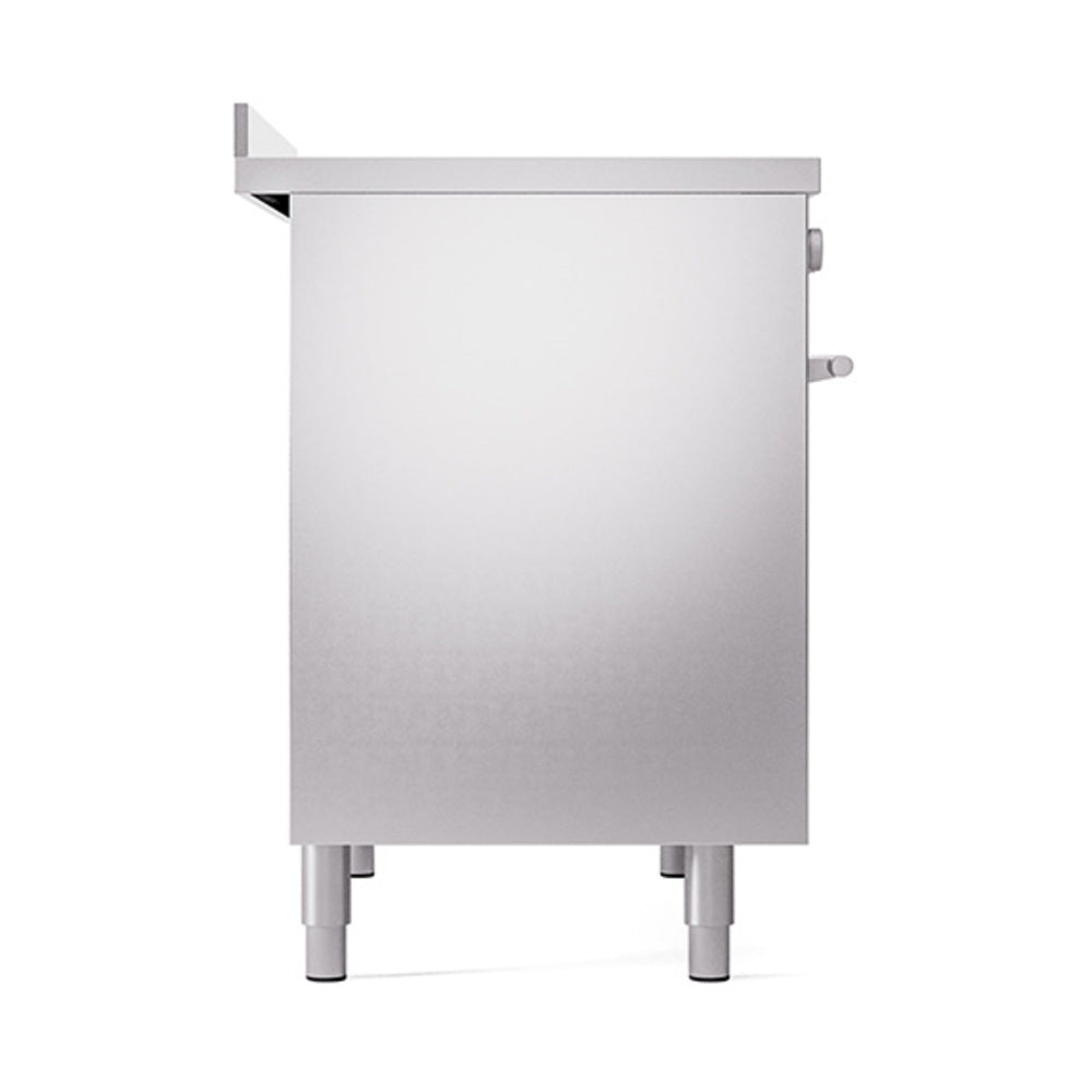 Stainless steel oven door panel with side handle and leveling legs