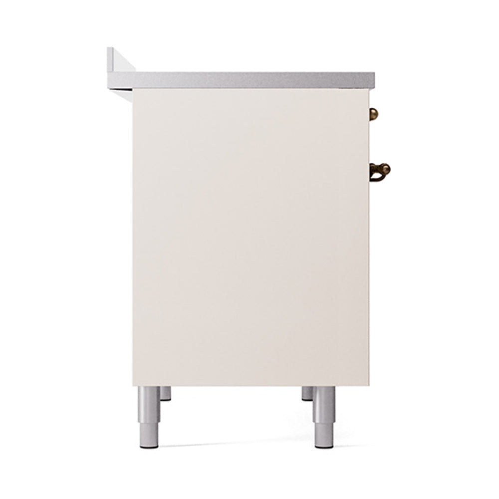 Solid oven door in antique white with bronze hardware and four legs