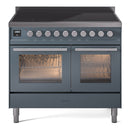 ILVE Professional Plus II 40-Inch Induction Range in Blue Grey (UPDI406WMPBG)