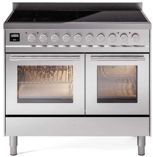 ILVE Professional Plus II 40-Inch Induction Range in Stainless Steel (UPDI406WMPSS)